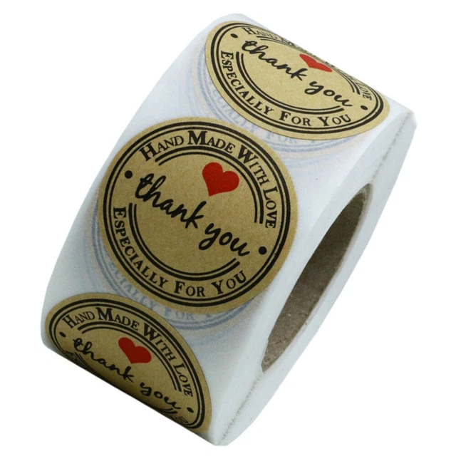 Adesivi etichette Treat Thank You sacchetti regalo biscotto di carta Kraft