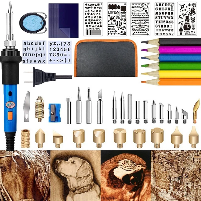 Wood Burning Kit, Pyrography Pen Soldering Iron Wood Tool and Creative