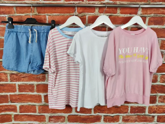 Girls Bundle Age 11-12 Years Next Zara M&S Shorts Top T-Shirt Summer Pink 152Cm