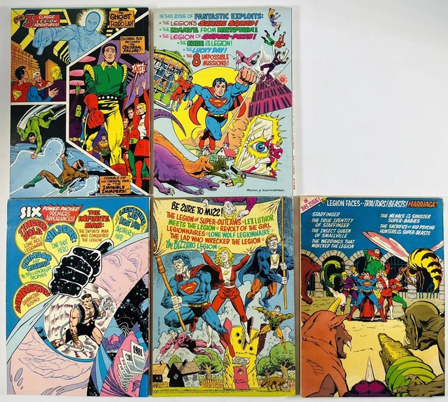 Lot Of 5 Legion Of Super Heroes Best Of #24-67 Run Blue Ribbon Digest Dc 1982 Vf 2