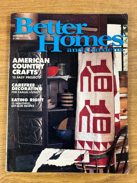 September Decerations BETTER HOMES AND Gardens September 1993 American Country Crafts Home ...