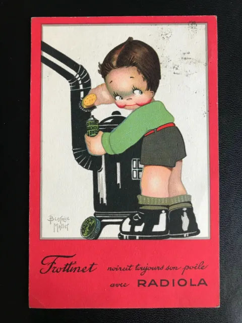 AK Litho (1134) Werbung für Frottinet Ofen Putz Radiola 1920