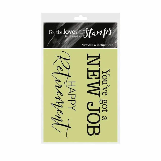 Hunkydory New Job And Happy Retirement Sentiment Clear Stamp Set Card Making