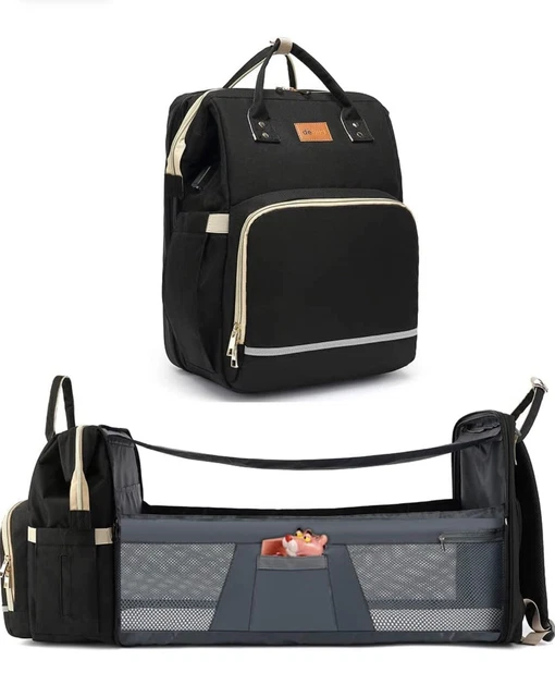 Great Deal  Baby Diaper Bag Backpack with Bassinet Changing Station black 3