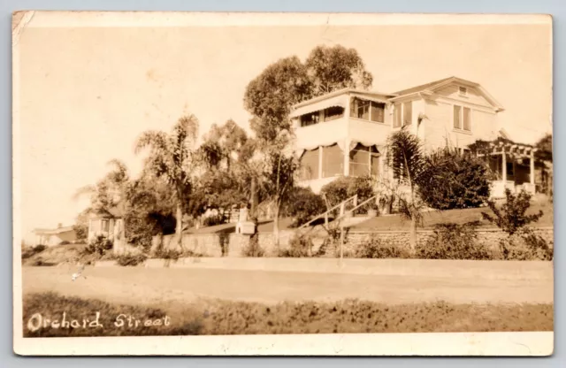 Orchard Street Florida Home near Palm Ave RPPC Postcard