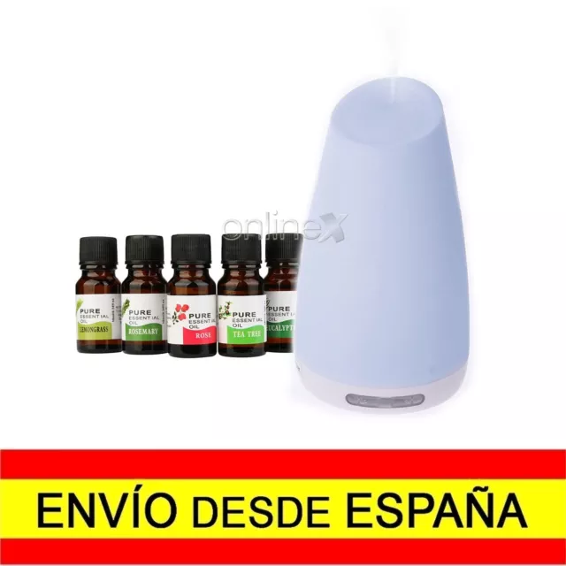 Difusor Esencia Aceite Aromático Humidificador 7 Colores LED Envío 48/72 H a2915