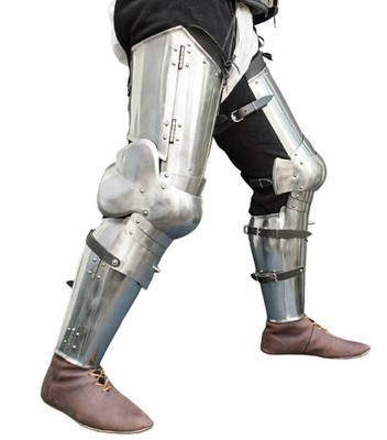 Combat Médiévale Jambe Combat Acier Armor Ensemble Plaque Sca Jeu de Rôle Reenachment 