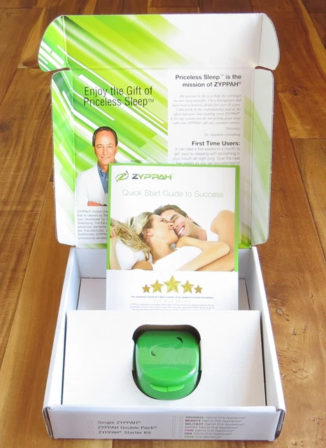 NUEVA boquilla de aparato oral híbrido anti-ronquidos ZYPPAH sellada con caja y manual