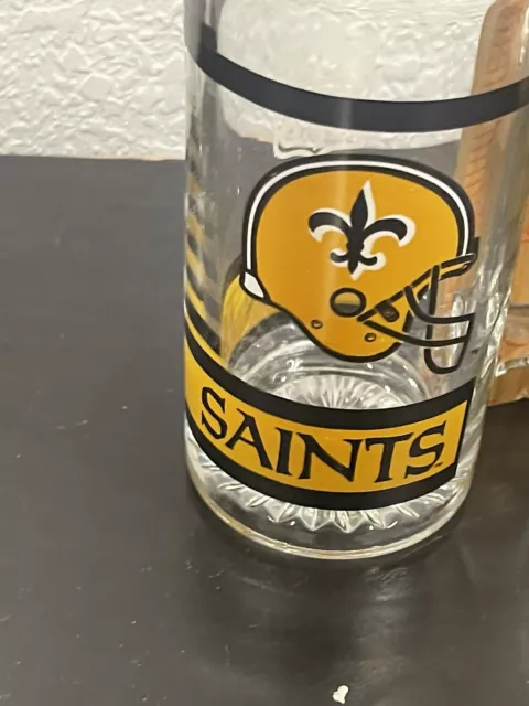 NEW ORLEANS SAINTS NFL 5.5" Glass Mug ARCHIE MANNING MORTEN ANDERSON DREE BREES