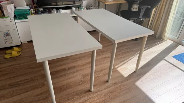 Ikea desk table White With Adjustable legs