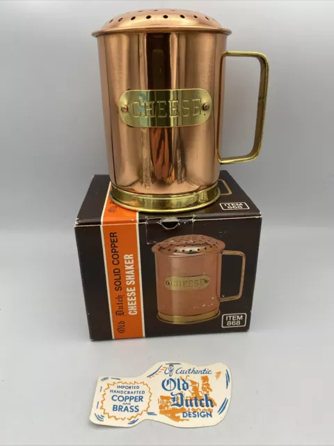 Old Dutch Solid Copper 6 Inch Cheese Shaker In Box 1983 Item # 868