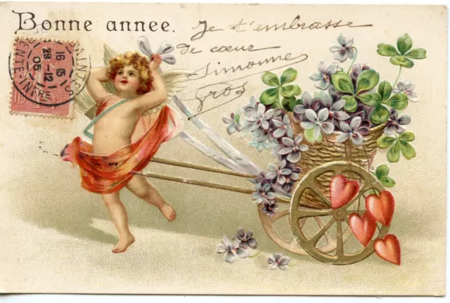 Carte Postale / Fantaisie Gaufree / Bonne Annee