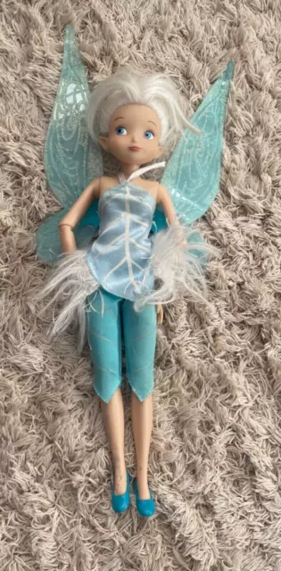 Disney Store Periwinkle Doll Tinkerbell Blue Winter Fairy