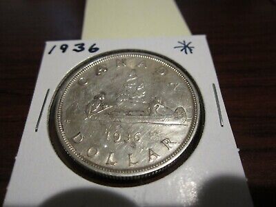 1936 - Canada - silver dollar coin - Canadian $1
