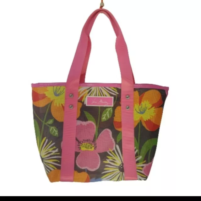 Vera Bradley Small Mesh Tote Jazzy Blooms Beach Pool Gym Bag