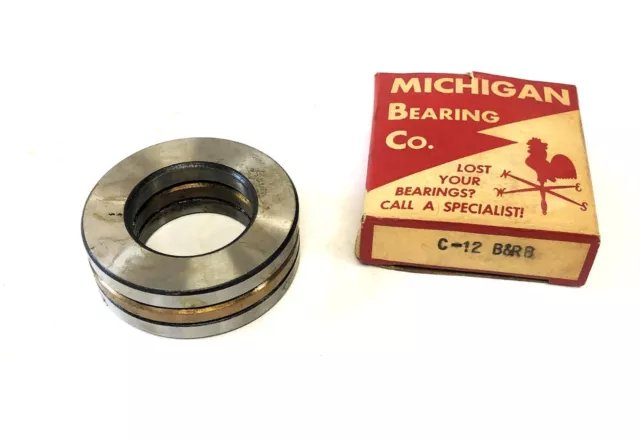 B&RB Thrust Ball Bearing C-12 NOS