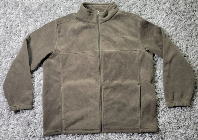 BASS PRO SHOPS Jacket Men's Forest Green Full Zip Fleece Size XL Thick ...