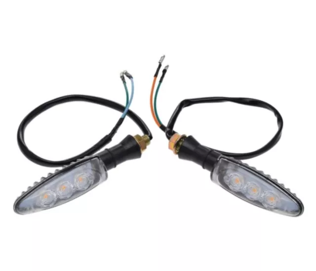 2x Blinker Vorne Rechts und Links LED Klar für JUNAK 905 Blinkleuchte ECE - E50
