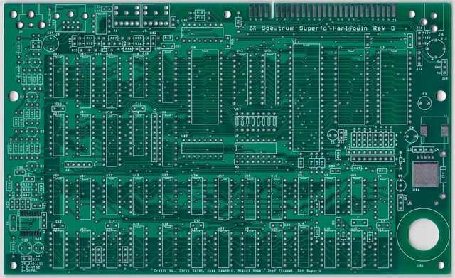 NO ULA ZX Spectrum 48K "Harlequin Superfo" Rev. G - PCB