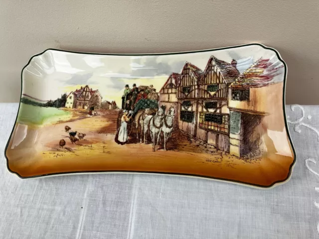 Royal Doulton Series Ware Sandwich Tray' Old English Coaching Scenes' D.6393 11"