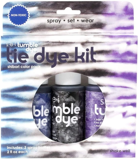 S.E.I. Shibori Tie Dye Kit, Fabric Dye Spray, 3 Colors