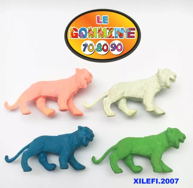 Gomme Gommine Da Collezione Anni 70/80/90 Eraser Vintage Animals Tigri Tigre