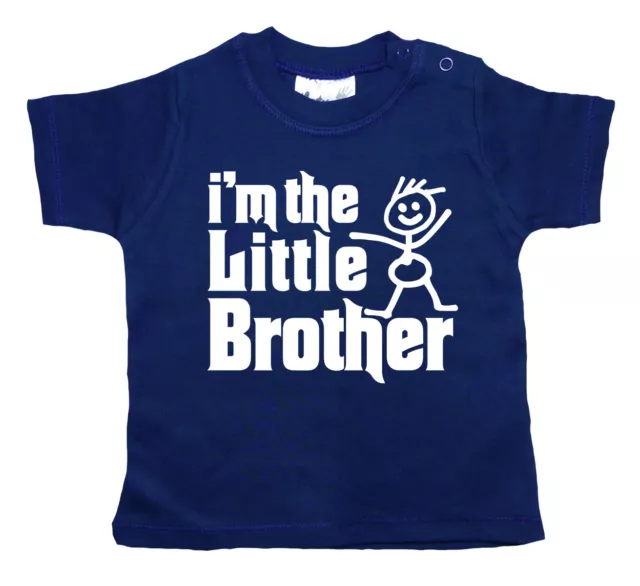 T-shirt top neonato Dirty Fingers bambino bambino ""I'm the Little Brother"" regalo neonato