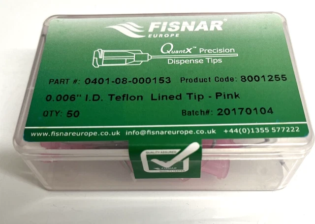 Fisnar QuantX 18GA 0,006"" ID punta erogatrice foderata in teflon confezione da 50