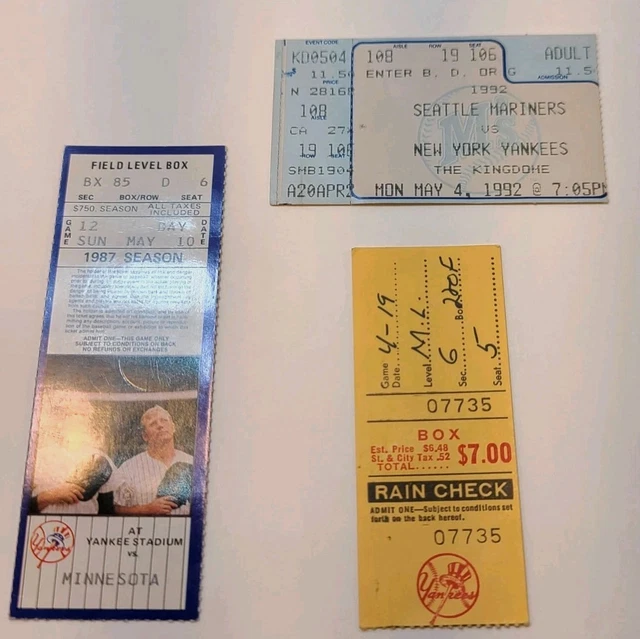 Ticket Stubs, Vintage Sports Memorabilia, Sports Mem, Cards & Fan