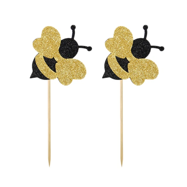 6 Pcs Bambou De Bébé Hauts Forme Cupcake Révélation Genre Gâteaux Fruits