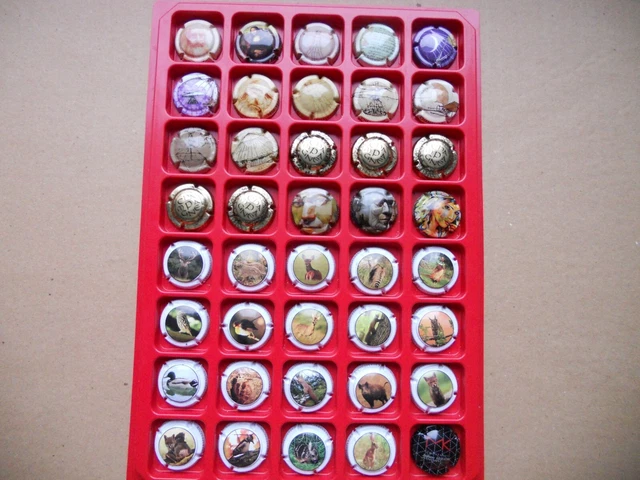 lot de capsules de champagne