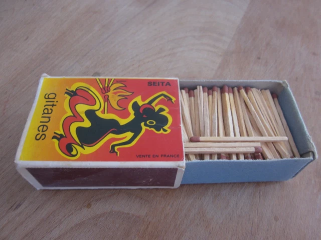 Lot De 7 Anciennes Boîtes D'allumettes Vides Publicitaires Gitanes - Déco Vintage Cuisine