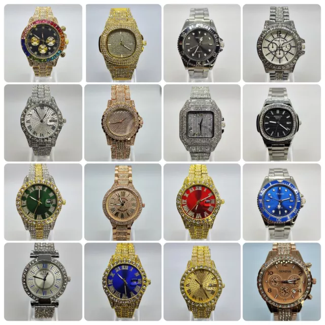 Mens Iced Out Watches Bling 2023 Fashion Brand New Designer Rapper Inspired 3