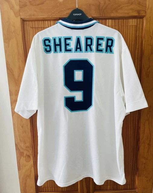 Maillot De Football Angleterre Vintage Euro 96 - Domicile, Blanc, Umbro - Taille XL - Occasion En Très Bon état (1995-1997)