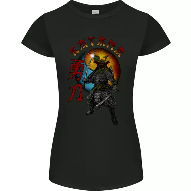 Kanata Giapponese Warrior Samurai Mma Donna Minuta Taglio T-Shirt
