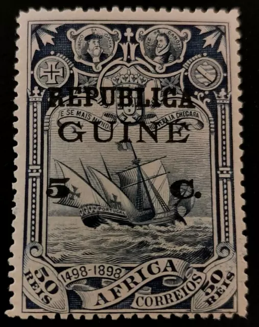 Guinea: 1913 Vasco da Gama Stamps of Portuguese Africa Ove. (Collectible Stamp).