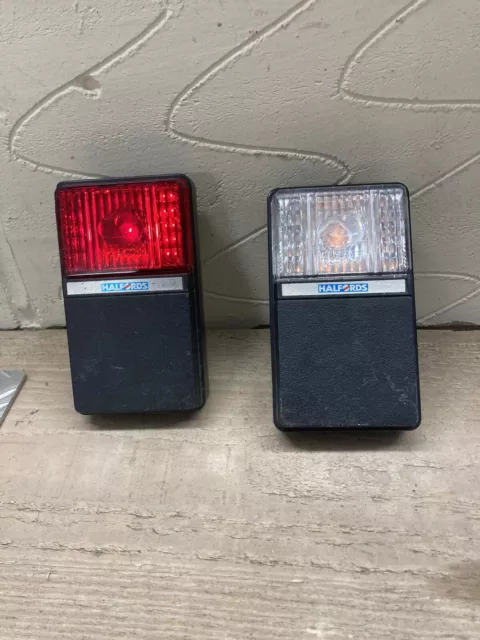 VINTAGE BICYCLE LIGHTS Halfords Dynamo Set 60 s 2 lights Bike Set Cycle 7.25 PicClick UK