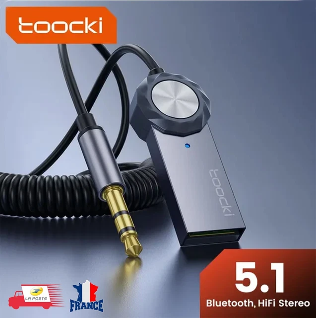 Adaptateur Bluetooth 5.0 Pour Voiture - Jack 3.5mm | Main Libre | Double Connexion | USB Alimentation