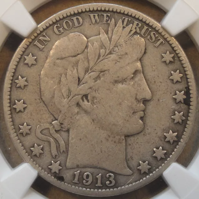 1913-S Barber Half Dollar 50c NGC Certified VF25