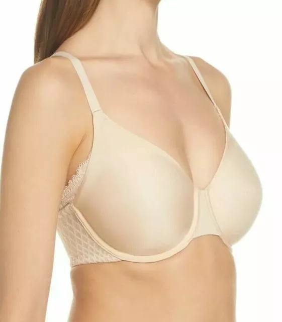 Wacoal Ultimate Side Smoother Underwire Bra 855338, Lace Siding Detail, Sand