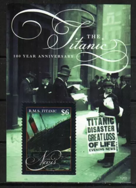 Nevis Stamp 1707  - Sinking of the Titanic, 100th anniversary