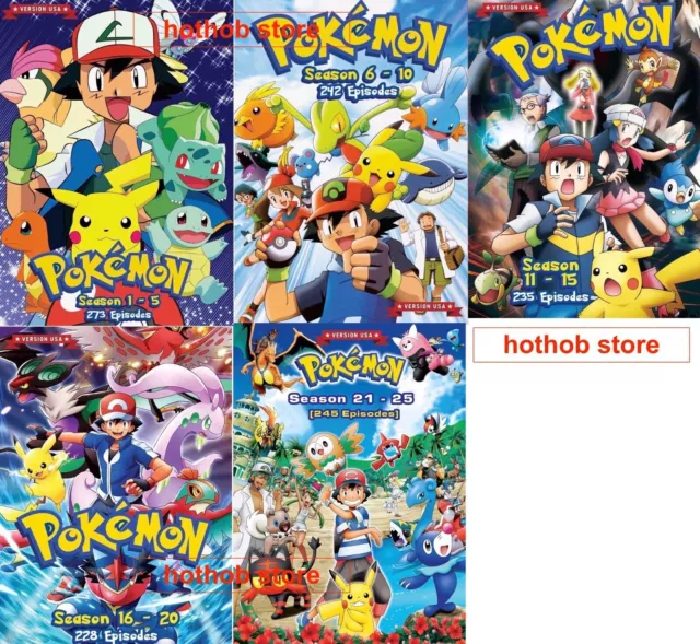 POKEMON SEASON 16-20 (Episode 1-228 End) English Audio USA Version