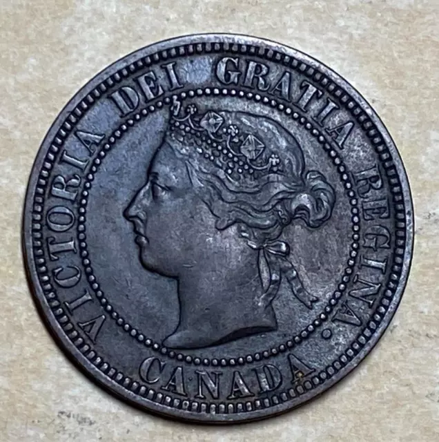 1882 H Victoria  Canada Large Cent - Xf/Au - Free Shipping!