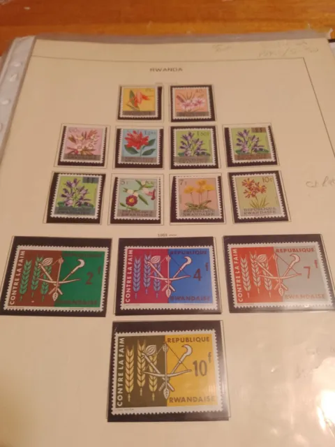 Republique Rwandaise stamps 1963 issue 14 stamps