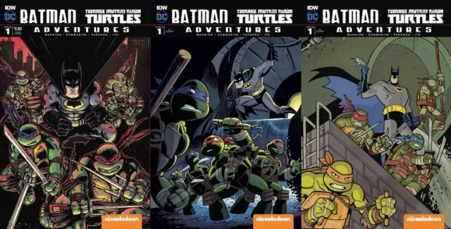 Batman Teenage Mutant Ninja Turtles Adventures #1 Sub B RI A & RI B Set NM IDW