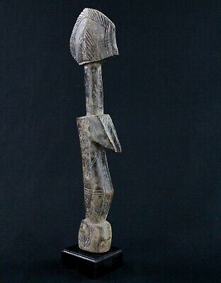 Art Africain African Doll Tribal Arte - Ancienne Poupée Mossi sur Socle - 31 Cms