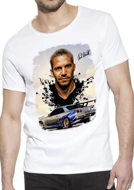 T-Shirt Paul Walker Fast Furious Uomo Abbigliamento 100% Cotone Taglia S>XXL 2