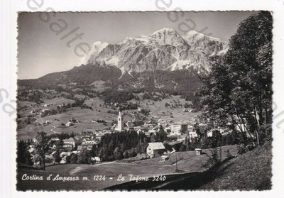 A42 CARTOLINA  CORTINA D'AMPEZZO LE TOFANE  PANORAMA  DOLOMITI VIAGGIATA 