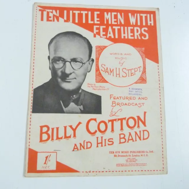 song sheet TEN LITTLE MEN WITH FEATHERS Billy Cotton 1943