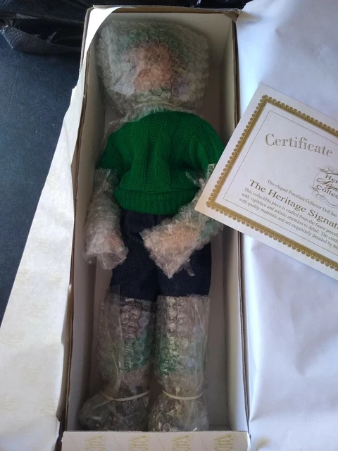 Heritage Signature Collection Porcelain Doll - NIB COA - Melanie Irish Doll 2